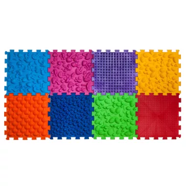 Puzzle Mix 8 elemből álló ortopédiai masszázs szőnyeg