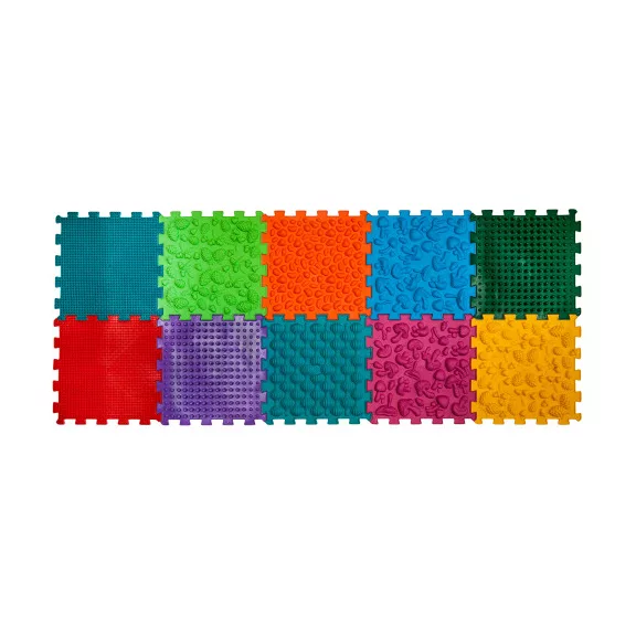 Puzzle Mix 10 elemből álló ortopédiai masszázs szőnyeg