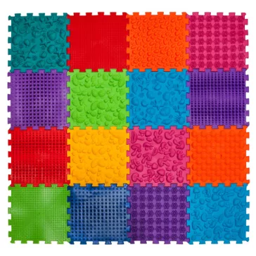 Szenzoros szőnyeg 16 elemből álló Mega Mix puzzle