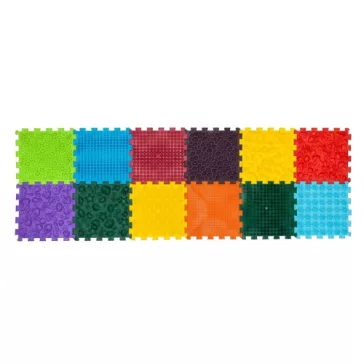 Szenzoros szőnyeg 12 elemből álló Mega Mix puzzle