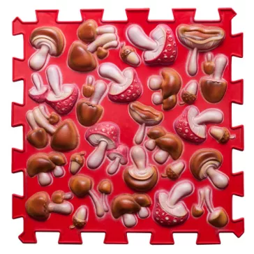   Ortek Gomba Puzzle Színes Piros 1 elemből álló masszázs szőnyeg