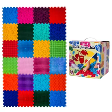 Szenzoros szőnyeg 24 elemből álló Puzzle Mix
