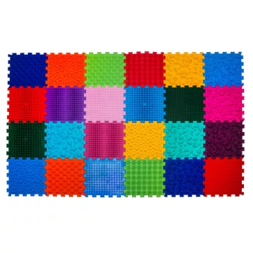 Szenzoros szőnyeg 24 elemből álló Puzzle Mix