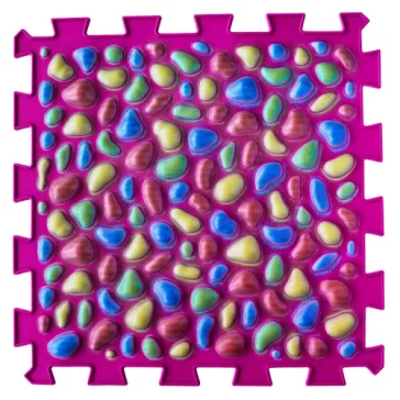   Puzzle Mix 9 elemből álló ortopédiai masszázs szőnyeg Rózsaszín