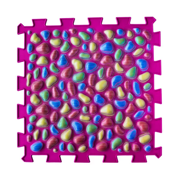 Puzzle Mix 9 elemből álló ortopédiai masszázs szőnyeg Rózsaszín