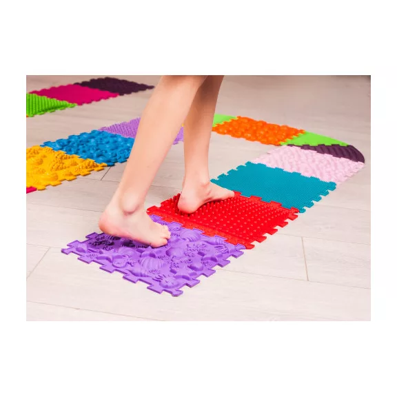 Ortek Puzzle 8 elemből álló masszázs szőnyeg + 8 Háromszögű puzzle elem