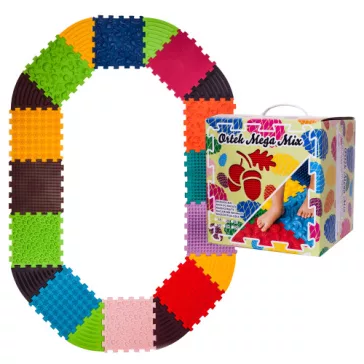   Szenzoros szőnyeg 12 elemből álló Ortek Puzzle + 8 Háromszögű puzzle elem