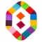 Szenzoros szőnyeg Ortek Puzzle 14 elem + 8 Háromszög