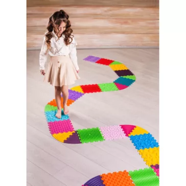 Szenzoros szőnyeg Ortek Puzzle 18 elem + 10 háromszög