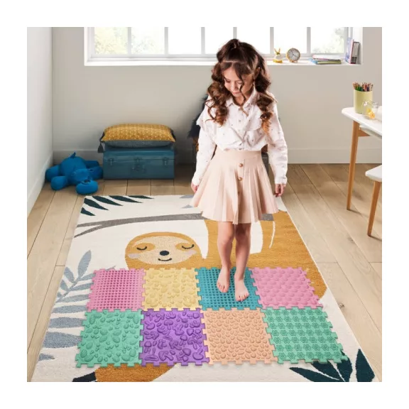 Masszázs szőnyeg Puzzle Mix Pasztell 8 darabos