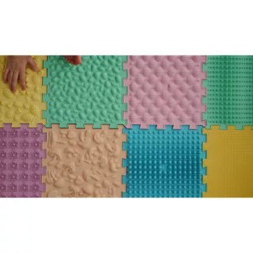 Szenzoros szőnyeg 12 darabos Puzzle Mix Pasztell