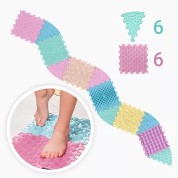   Masszázsmatrac Ortek Mix Puzzle 6 részes + 6 szektoros PASZTELL