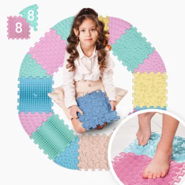   Masszázsmatrac Ortek Mix Puzzle 8 részes + 8 szektoros PASZTELL