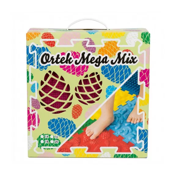 Szenzoros szőnyeg Ortek Mega Mix Puzzle 14 elem + 8 szektor PASZTELL