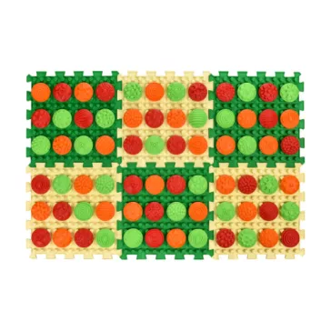   Ortek Mix Puzzle 6 elemből álló masszázs szőnyeg + 6 készlet „Minta” modul-rész