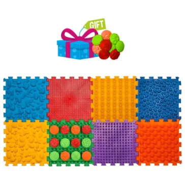   Ortek Mix Puzzle 8 elemből álló masszázs szőnyeg + „Minták” ajándékba