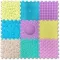 Masszázs szőnyeg Puzzle Mix Pasztell 9 darabos