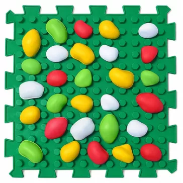   Ortek Mix Puzzle 8 elemből álló masszázs szőnyeg + „Kavicsok”